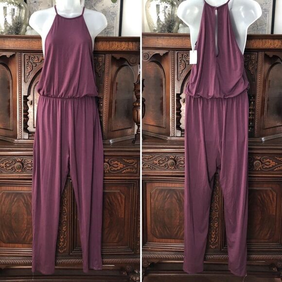 Rachel Pally Maisie Blouson Jumpsuit Currant NWT M - Picture 2 of 8